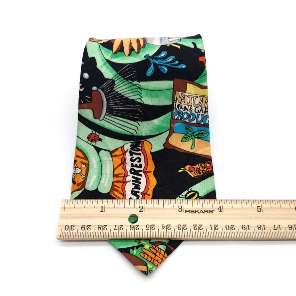 Nicole Miller Designer Vintage Mens Neckties 100% Silk Gift 1991 Gardening - Picture 4 of 7